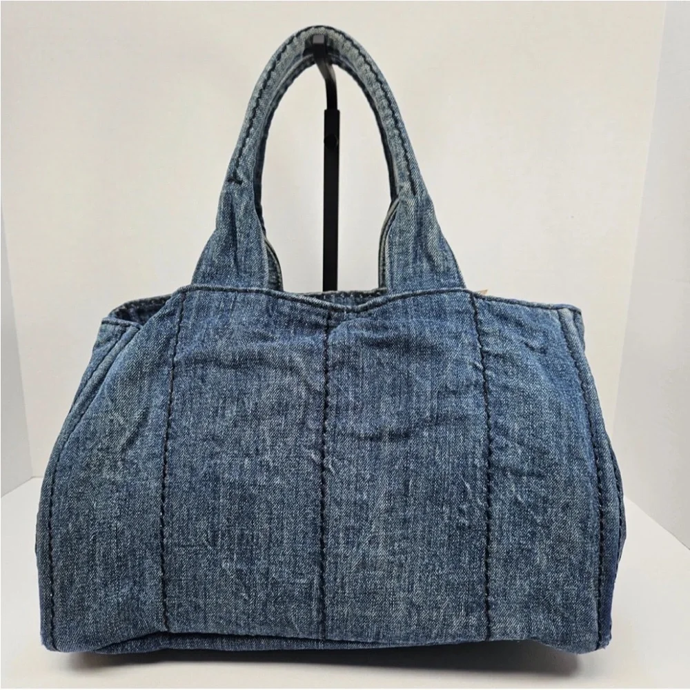 Prada Canada Denim Tote Bag - Picture 2 of 16